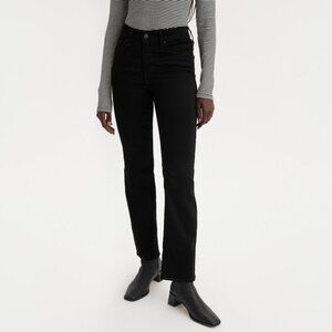 Levi's Womens 30 Slim Straight Leg Black Jeans
